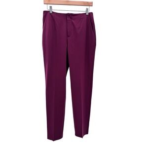 Open Edit Plum Purple Tapered Pants Size‎ Med NWT Career Stretch Workwear Modern